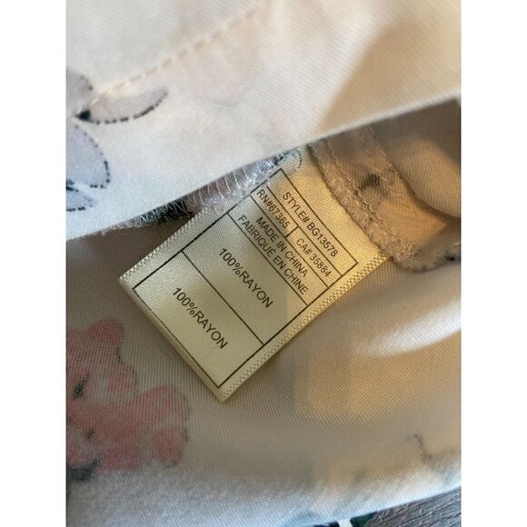 BB Dakota Romper Floral Sleeveless Round Neck Zip Up White Size S - Picture 6 of 8